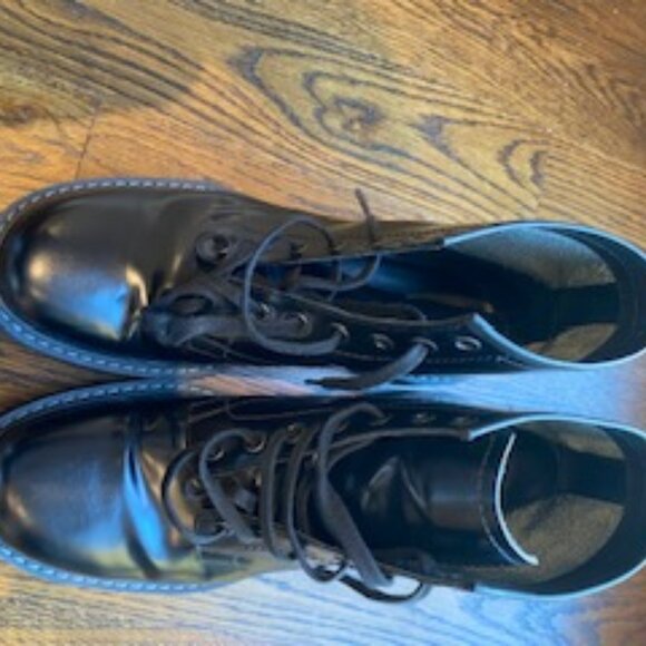 Brand New Marni Black Leather Combat Boots sz US 12 - Picture 3 of 12